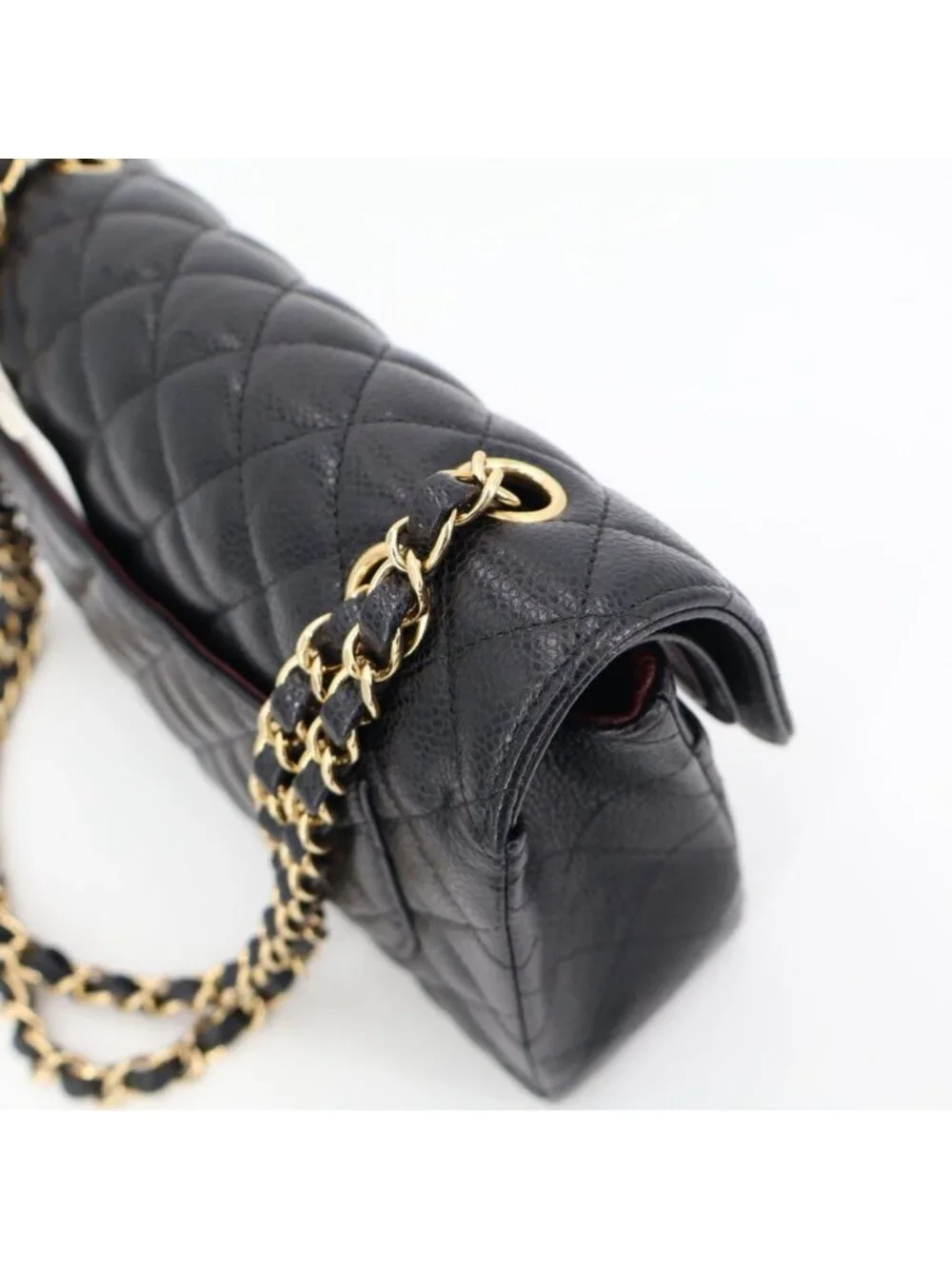 Chanel Quilted Caviar Leather Shoulder Bag